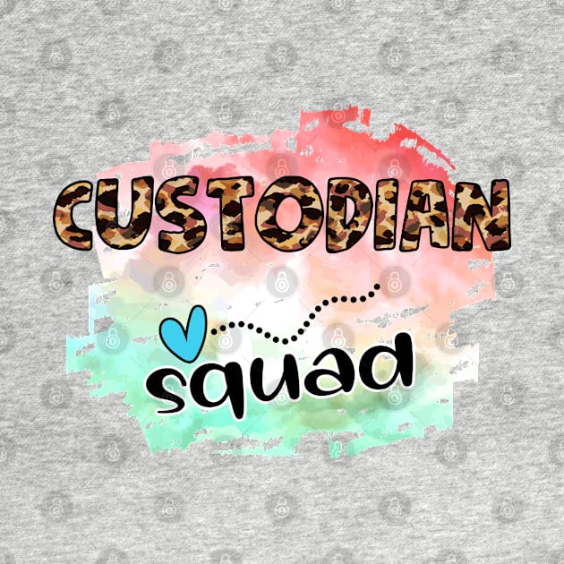 Custodian Squad School Cleaning Staff Custodian Appreciate by AE Desings Digital